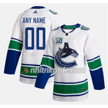 Vancouver Canucks Trikot Custom 50th Anniversary Adidas 2019-2020 Weiß Authentic - Herren